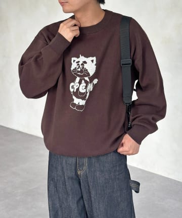 CPCM(シーピーシーエム) 【ANYMAL】マスコットキャラスウェットライクニット