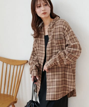 DISCOAT(ディスコート) 【着回し力抜群!/秋の定番】起毛チェックオーバーシャツ《WEB限定》