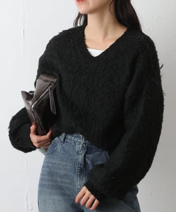 COLONY 2139(コロニー トゥーワンスリーナイン) 【リバイバル/２WAY】モヘアタッチニットプルオーバー