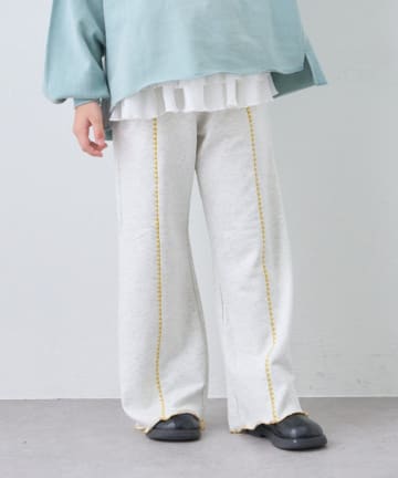 CIAOPANIC TYPY(チャオパニックティピー) 【WEB限定】【KIDS】配色ハマグリステッチ微フレアパンツ