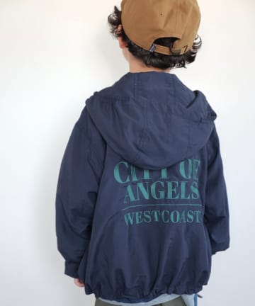 【KIDS】バック刺繍フードマウンテンパーカー/WEB限カラーあり