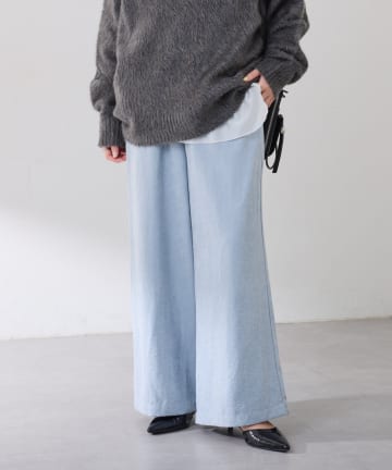 【ウエスト調整可】ピーチイージーパンツ