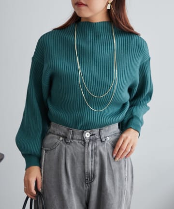 NICE CLAUP / OLIVE des OLIVE OUTLET(ナイスクラップ  / オリーブ デ オリーブ アウトレット) プチプラseries♡【RMAF】PBTボトルネックニット