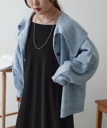 NICE CLAUP / OLIVE des OLIVE OUTLET(ナイスクラップ  / オリーブ デ オリーブ アウトレット) プチプラseries♡【RMAF】襟付きニットカーディガン