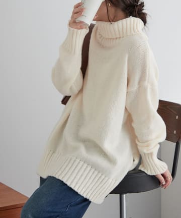 NICE CLAUP / OLIVE des OLIVE OUTLET(ナイスクラップ  / オリーブ デ オリーブ アウトレット) プチプラseries♡【RMAF】タートルネック起毛トップス