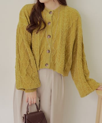 NICE CLAUP / OLIVE des OLIVE OUTLET(ナイスクラップ  / オリーブ デ オリーブ アウトレット) プチプラseries♡【RMAF】２WAYモールケーブルニット