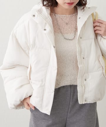 NICE CLAUP / OLIVE des OLIVE OUTLET(ナイスクラップ  / オリーブ デ オリーブ アウトレット) プチプラseries♡【RMAF】フード中綿ジャケット