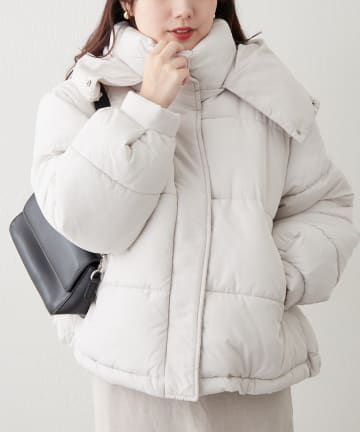 NICE CLAUP / OLIVE des OLIVE OUTLET(ナイスクラップ  / オリーブ デ オリーブ アウトレット) プチプラseries♡【RMAF】フード付き２WAY中綿ジャケット