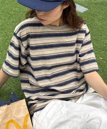 OUTLET(アウトレット) 【CIAOPANIC TYPY】【UNISEX】ヴィンテージライクボーダーTEE