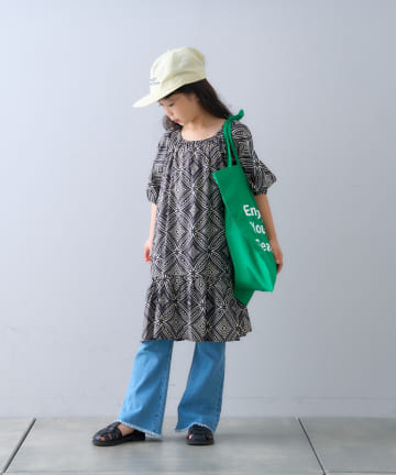 OUTLET(アウトレット) 【CIAOPANIC TYPY】【KIDS】アフリカンバティック柄ワンピース