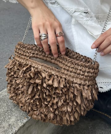 OUTLET(アウトレット) 【CIAOPANIC TYPY】【Aguni】ペーパーフリンジBAG