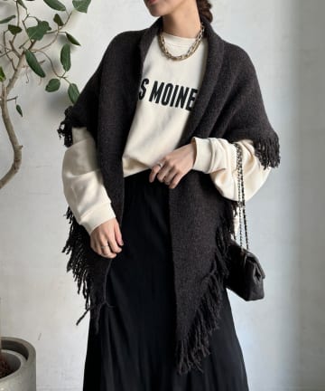 DOUDOU(ドゥドゥ) 【WEB限定】三角フリンジストール