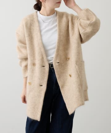 russet(ラシット) モヘアダブルニットコート