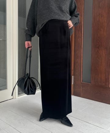 【低身長サイズあり】ベロアIラインスカート