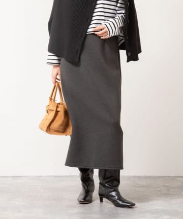 《セットアップ対応》ウォッシャブルエアボールタイトスカート