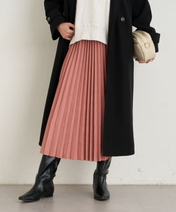 《大人フェミニンなムードに》ピーチアコーディオンプリーツスカート