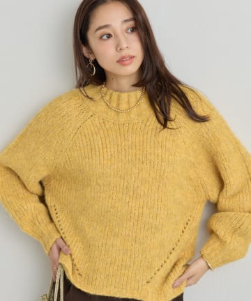 un dix cors(アンディコール) 《デイリーに活躍》圧縮起毛ワイドネックニット