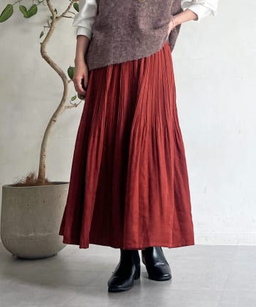 Croisiere(クロジエール) マイクロコール消しプリーツスカート