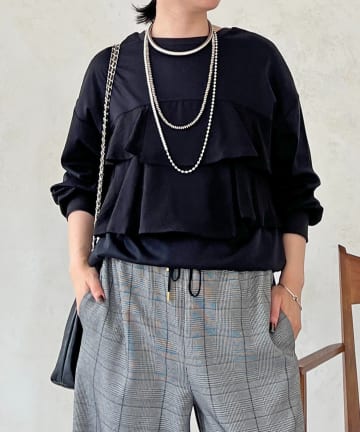 Croisiere(クロジエール) 2WAYフリルカットソー