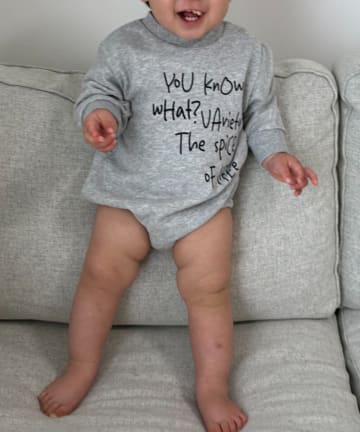 CIAOPANIC TYPY(チャオパニックティピー) 【BABY】ポイントロゴ刺繍スウェットロンパース