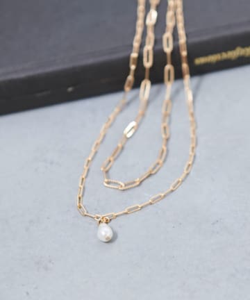 Jena　espace merveilleux(ジェナ　エスパスメルヴェイユ) ワンパールチェーンネックレス