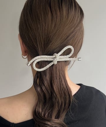 Lattice(ラティス) 【WEB限定/人気の為再入荷】ビジューリボンバレッタ