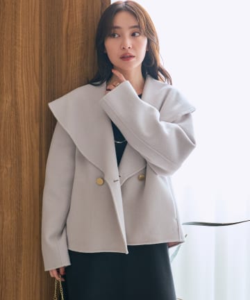La boutique BonBon(ラブティックボンボン) 【最強モテコート】ダブルフェイスショールカラーコート