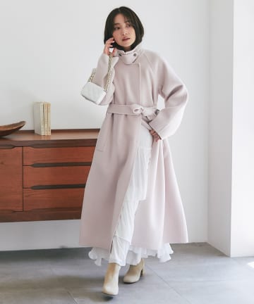 La boutique BonBon(ラブティックボンボン) 【お上品大人っぽコート】ダブルフェイス２WAYロングコート