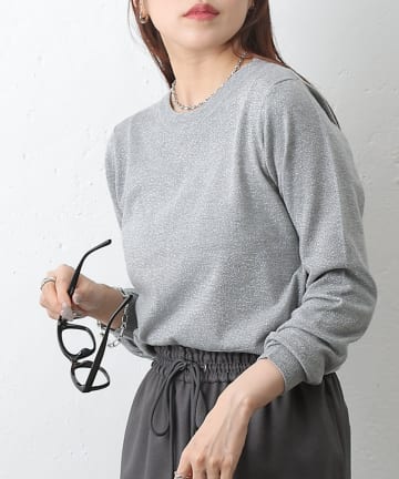 COLONY 2139(コロニー トゥーワンスリーナイン) ラメクルーニットトップス