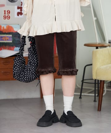 【neutral by ciaopanic】２サイズ展開/裾フリルフレアパンツ