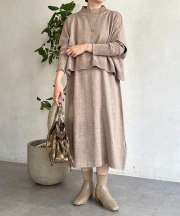 【全骨格細見え2点SET！】重ね着ワンピース