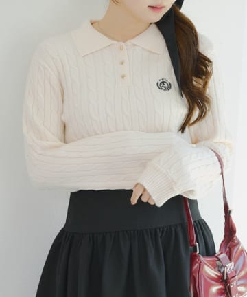 NICE CLAUP / OLIVE des OLIVE OUTLET(ナイスクラップ  / オリーブ デ オリーブ アウトレット) BASICポロニット