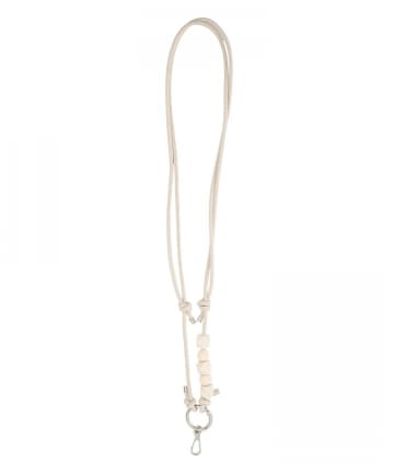 3COINS(スリーコインズ) フェイクレザービーズ付きスマホショルダー