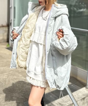 w closet(ダブルクローゼット) 【EC/一部店舗限定】 リバーシブルモンスターコート