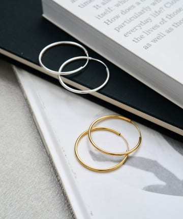 LOUNGEDRESS(ラウンジドレス) 《金属アレルギー対応/silver925》【GALENA/ガレナ】SV925フープピアス