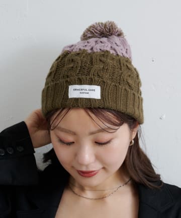 Kastane(カスタネ) MIXポンポンビーニー