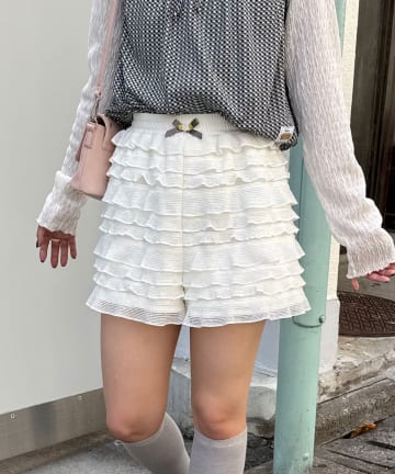 CIAOPANIC(チャオパニック) ティアードフリルショートパンツ