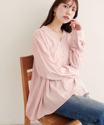 natural couture(ナチュラルクチュール) ボタン開きゆるシャツブラウス