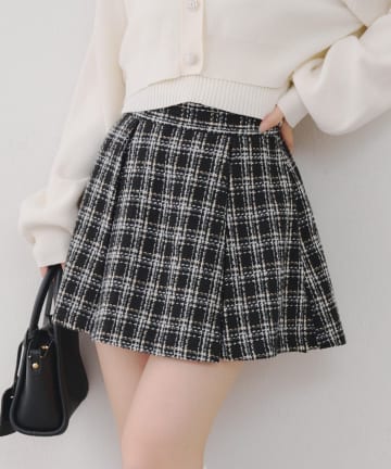 Remind me and forever(リマインドミーアンドフォーエバー) 【Tweed Collection】ラメツイードミニスカート
