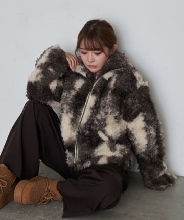 RAY CASSIN(レイカズン) ボアジップブルゾン