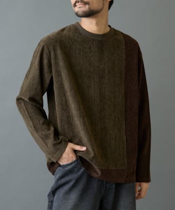 COLONY 2139(コロニー トゥーワンスリーナイン) フェードモールバイカラークルーネック