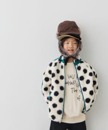 CIAOPANIC TYPY(チャオパニックティピー) 【WEB限定】【KIDS】【ユニセックス】総柄ボアブルゾン《ジュニアサイズあり》