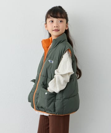 CIAOPANIC TYPY(チャオパニックティピー) 【KIDS】【FOX×TYPY】リバーシブル配色フリース中綿ベスト