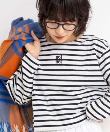 NOLLEY'S(ノーリーズ) nolnol MVSシルケットボーダーショートT