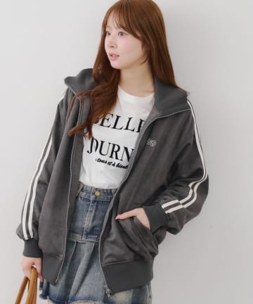 Remind me and forever(リマインドミーアンドフォーエバー) 【丈が選べる！】スエードポンチトラックジャケット