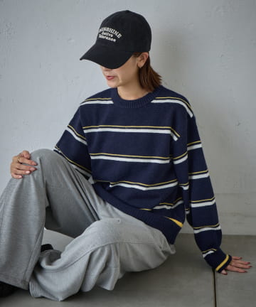 -goocy-(グーシー) マルチボーダーニット
