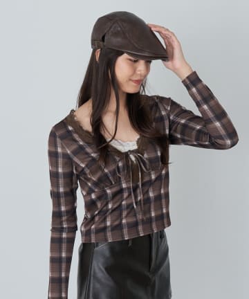 RAY CASSIN(レイカズン) レース切替ロンTシャツ