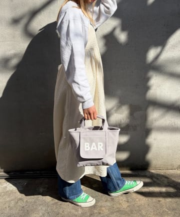 BIRTHDAY BAR(バースデイバー) キャンバスロゴプリントミニトートバッグ