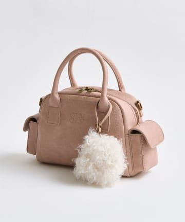 OLIVE des OLIVE(オリーブ デ オリーブ) ふわふわポーチ付きボストンバッグ