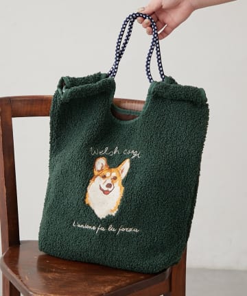 Remind me and forever(リマインドミーアンドフォーエバー) アニマル刺繍コードボアトートバッグ